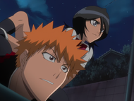 Chappy explains Rukia's status within the Gotei 13 to Ichigo.