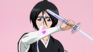 Rukia is tagged with Riruka's pass.