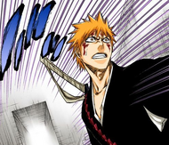 Ichigo senses the sudden plummet in Rukia's Reiatsu.