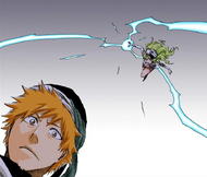 Candice attacks Ichigo Kurosaki.