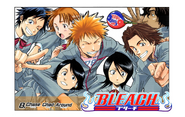 Orihime with her friends on the cover of Chapter 8.