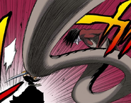 Acidwire uses Tail Shaker to thrust Ichigo Kurosaki away.