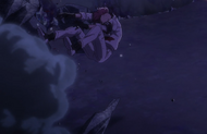 Bazz-B is slashed and sent crashing through a wall by Haschwalth.