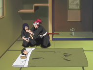 Renji accosts Hanatarō over the boy's condition.