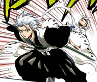 Hitsugaya exits his Gigai.