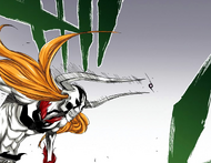 Zangetsu charges a Cero after completely taking over Ichigo's body.