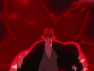 Urahara is hit by Yammy Llargo's Bala.