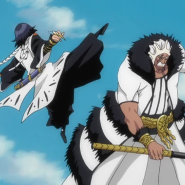 Sui Feng Marechiyo ōmaeda Vs Baraggan Louisenbairn Bleach Wiki Fandom