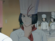 Yumichika is pleased by how he looks as a chef.