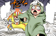 Nel follows Ichigo into Las Noches in order to survive, to Pesche's shock.