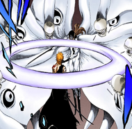 Aizen utilises Ultrafragor in combat against Ichigo.