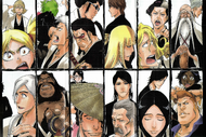 Aizen, Shinji, and the other captains and lieutenants of the Gotei 13 during The Hollowfication Incident.