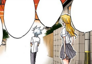 Rangiku and Hitsugaya depart for Orihime's house.