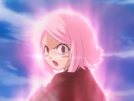 Yachiru releasing her Reiatsu