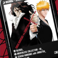 Ichigo and Zangetsu on the cover of the first volume of the Bleach Breathless Collection.