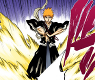 Ichigo prepares to activate his Bankai.