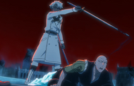 Hitsugaya mercilessly attacks Ikkaku.