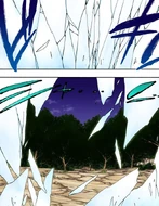 Aizen's Dankū shatters after withstanding the blast.