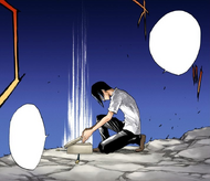 Uryū opens a box to begin his training.