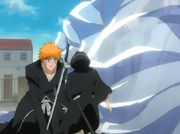 Rukia ajudando Ichigo