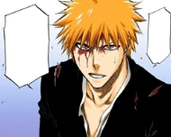 Ichigo refuses to believe Ulquiorra's claim that Orihime is aligned with the Arrancar.