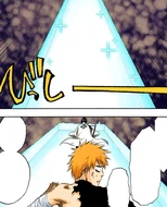 Unohana creates a pristine and solid path of Reishi.