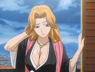 Rangiku arrives for the Lieutenant meeting.