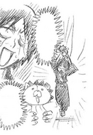 Hanatarō brings Kon's plushie body back to him.