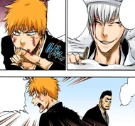 Ichigo rebukes both Gin and Isshin.