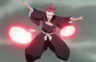 Renji uses many Shakkahō blasts against Zabimaru.