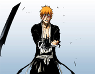 Ichigo's blade is broken by Haschwalth.