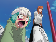 Nel cheers on Ichigo.