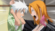 Hitsugaya meets Rangiku Matsumoto for the first time.