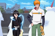 Rukia leaves her Gigai.