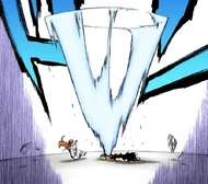 The High-Speed Regeneration begins repairing Ichigo's chest wound.