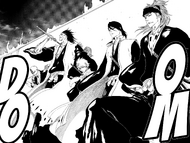 Byakuya and the other Shinigami appear.