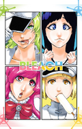 The opening color page of chapter 581, featuring Candice Catnipp, Giselle Gewelle, Liltotto Lamperd, and Meninas McAllon.