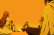 Ichigo informs his friends of the Royal Guard's power.
