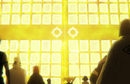 Byakuya and the other Shinigami prepare to enter the gate.