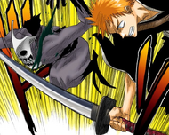 Ichigo slashes Shrieker.