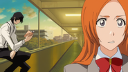 Tsukishima appears behind Orihime.