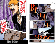 Aizen and Ichigo on the cover of Chapter 397.