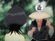 Saidō reveals his identity to Rukia.