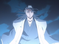 Byakuya refuses to believe that Ichigo has achieved Bankai.