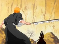 Ichigo staje na przeciwko Zangetsu