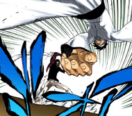 Sado flips Demoura overhead and slams him into the ground.