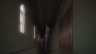 Haineko stands outside of Rangiku's room.