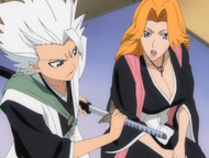 Rangiku convinces Hitsugaya to let Shōta stay for a while.