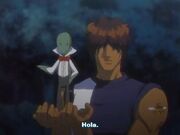Sado mostrando a Noba