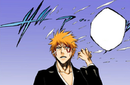 Ichigo willingly dispels his Hollow mask.